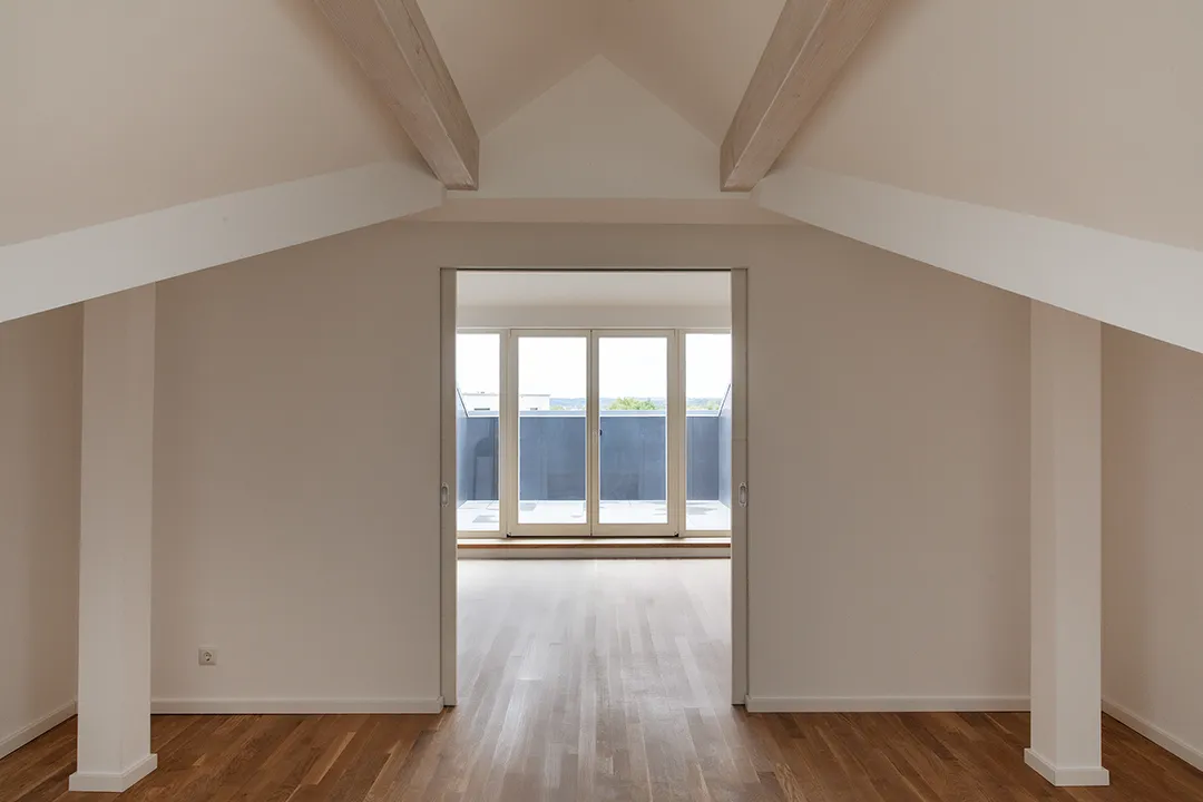 Innenansicht Dachgeschoss in der 