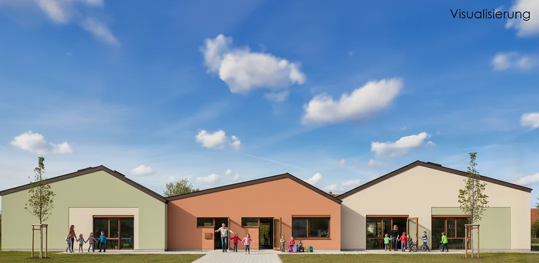 Visualisierung Neubau Kita Wittenförden - Forejt Architekten
